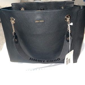 Brand New Large Jimmy Choo Flo Black Tote